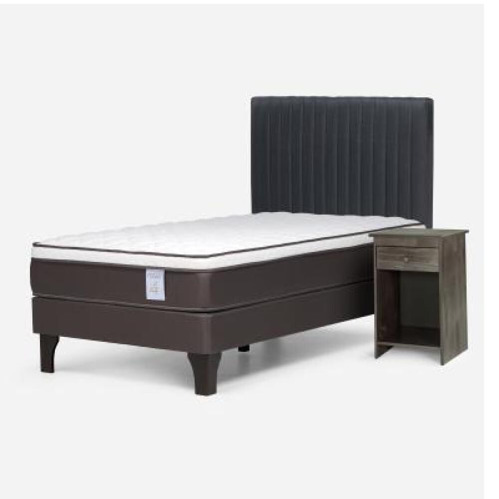 Cama Europea Rosen New Style 4 Plus / 1.5 Plazas / Base Normal + Set De Maderas Lucio image number 9.0