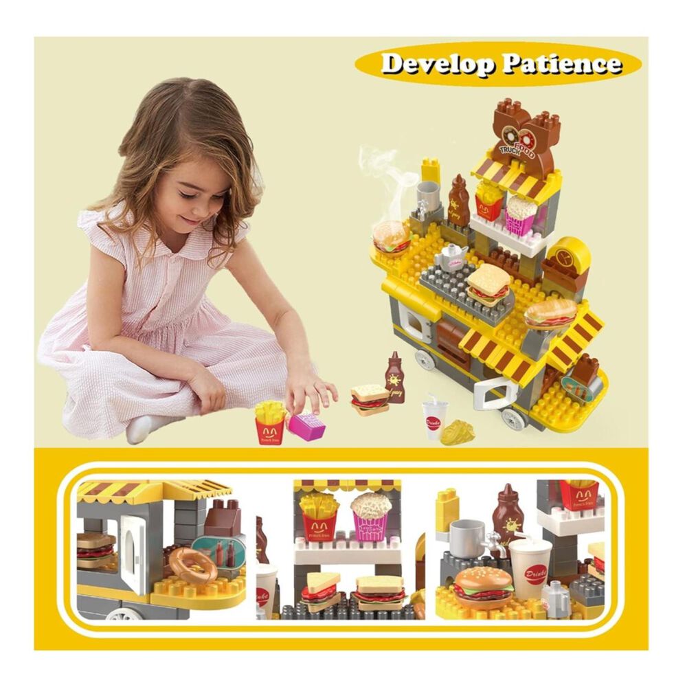 Juguete Carrito De Comidas En Bloques Y Figuras 117 Piezas image number 3.0