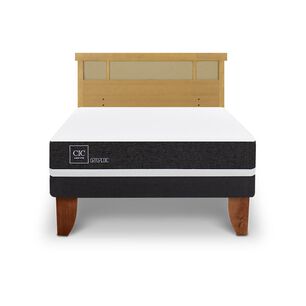 Cama Europea Cic Ortopedic / 2 Plazas / Base Normal + Respaldo