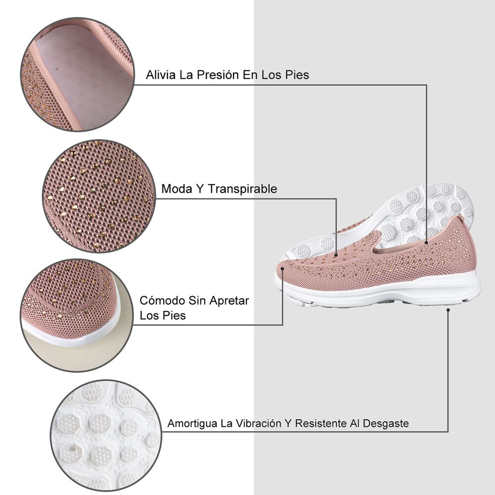 Zapatilla Casual Mujer Slip On Con Pedrer&iacute;a Weide Tfa203 image number 7.0