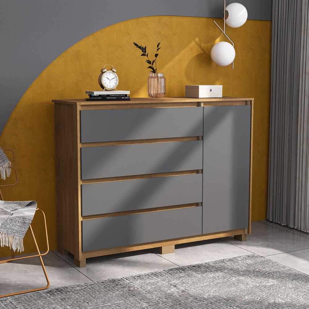 Cómoda Vekka Home Comoda Coimbra / 1 Puerta / 4 Cajones image number 3.0