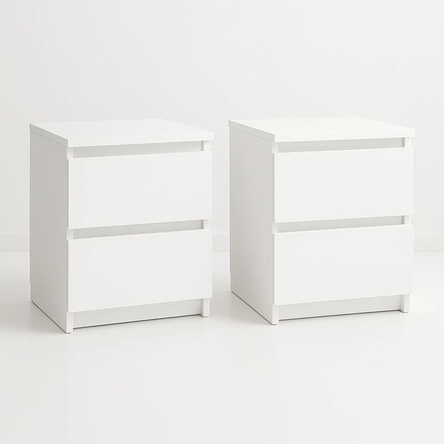 Pack De 2 Veladores Cajon Doble Minimal 30x40 Blanco image number 0.0