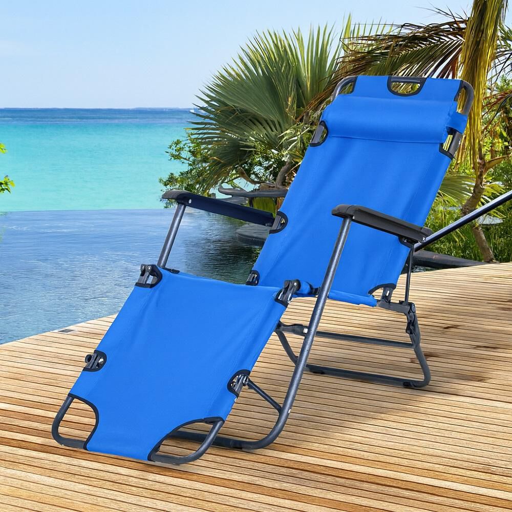 Silla De Camping Plegable Cama Reclinable Reposera Port&aacute;til image number 27.0