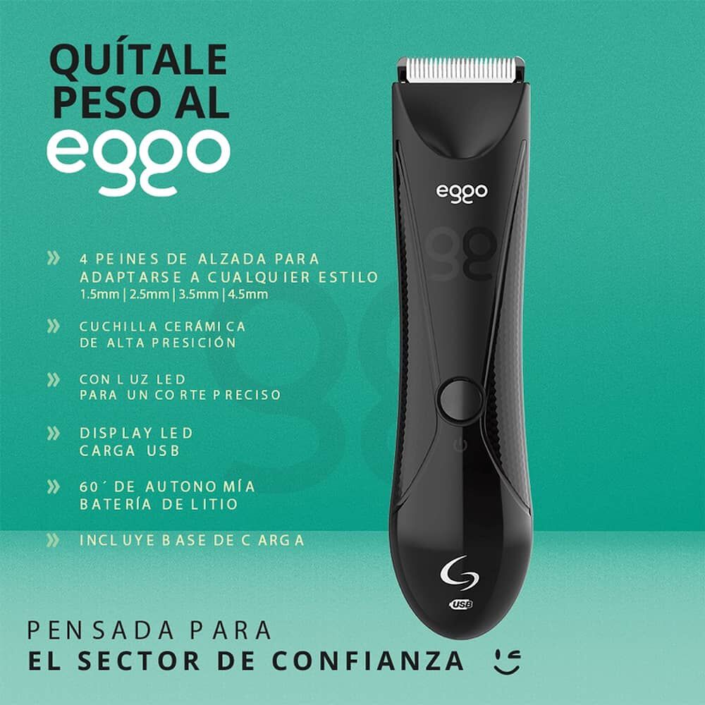 Afeitadora Rasuradora Gama Eggo Corporal Usb Negro image number 6.0