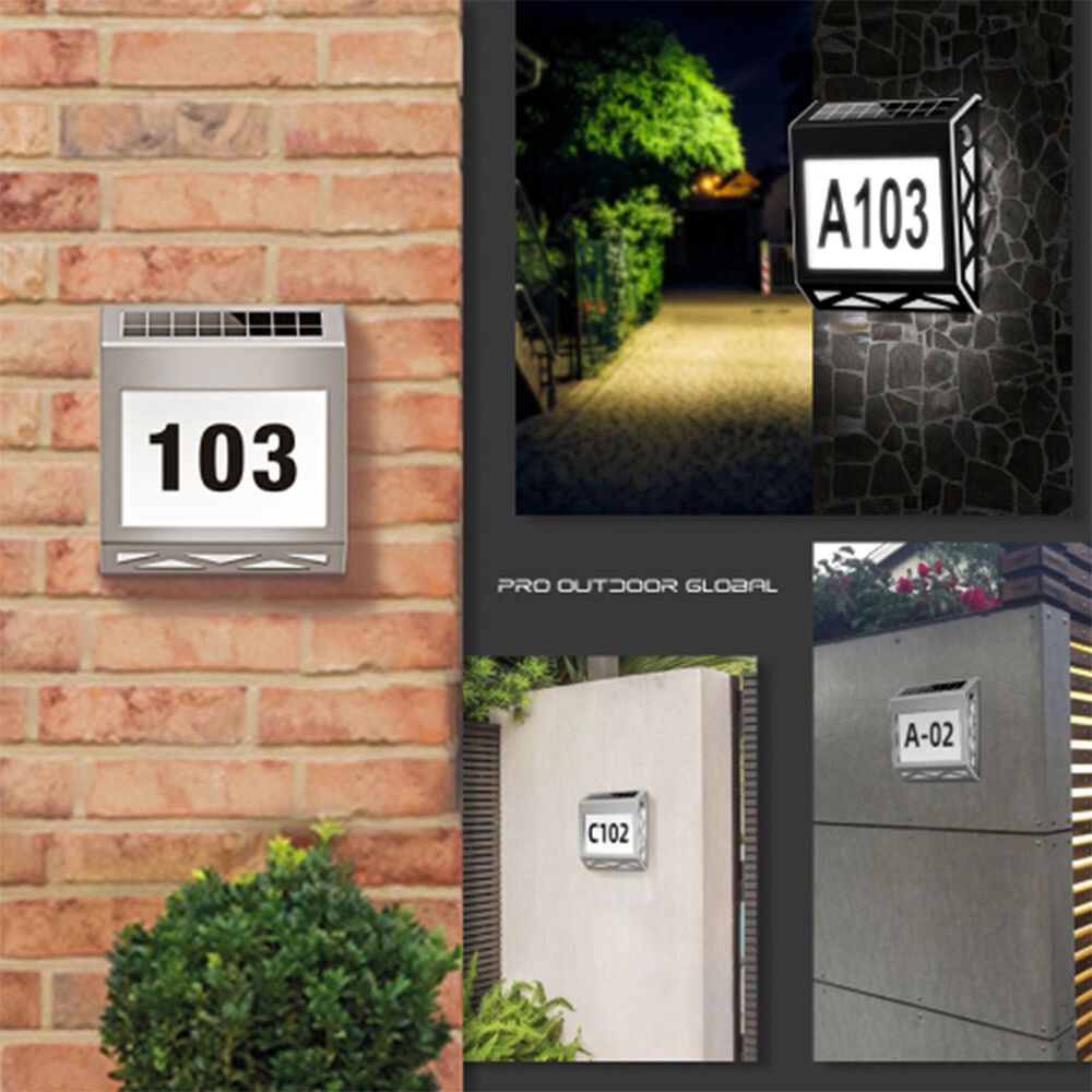 Pack 2 Aplique Solar Contra Agua Con Numeros De Casa image number 6.0