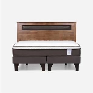 Cama Europea Rosen New Style 4 Plus / King / Base Dividida + Respaldo Ferrara