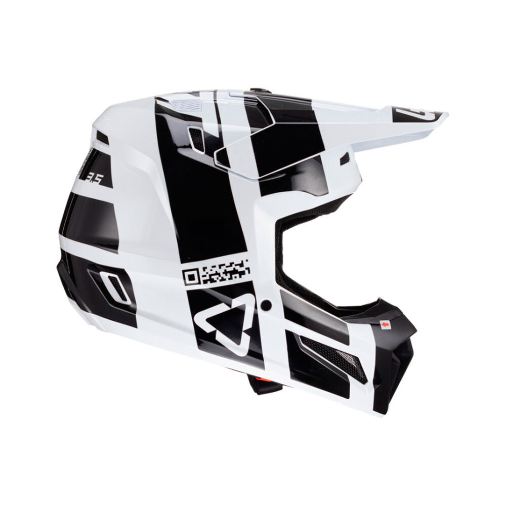 Kit Leatt Casco Con Antiparra Moto 3.5 V24 Negro Blanco Xl image number 3.0