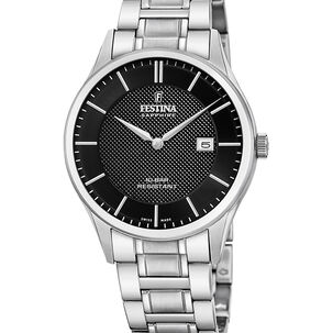 Reloj F20067/6 Festina Swiss Negro Hombre Acero Clásico
