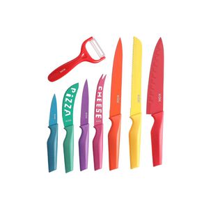 Set De Cuchillos  Cocineros Colores Kok / 8  Piezas