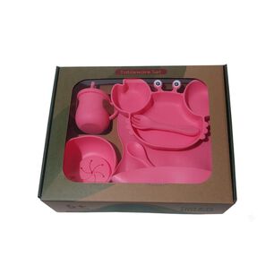 Set Alimentacion Bebe Silicona Plato Cangrejo