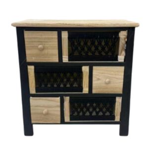 C&oacute;moda De Madera Mesa Auxiliar Negro