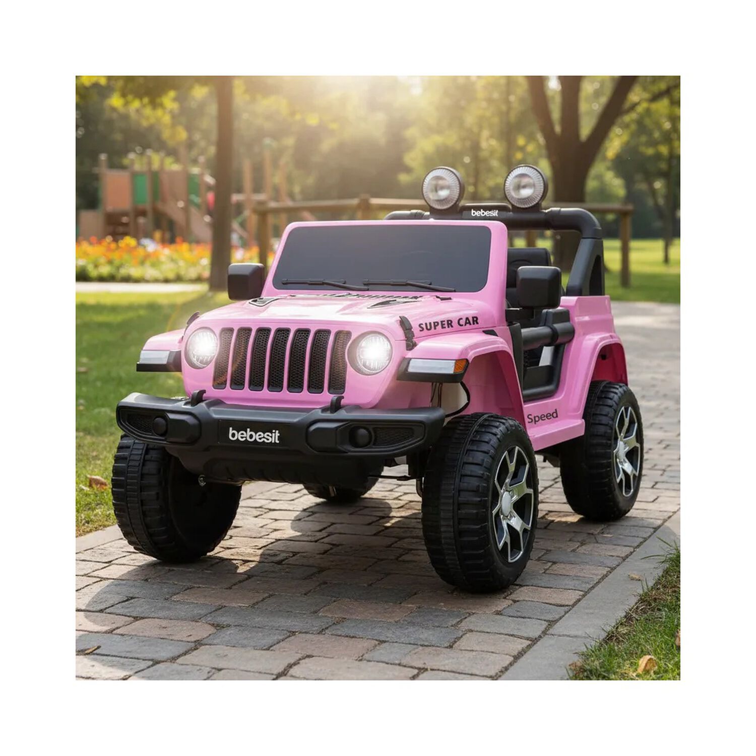 Camioneta El&eacute;ctrica Renegade Rosa Bebesit image number 1.0