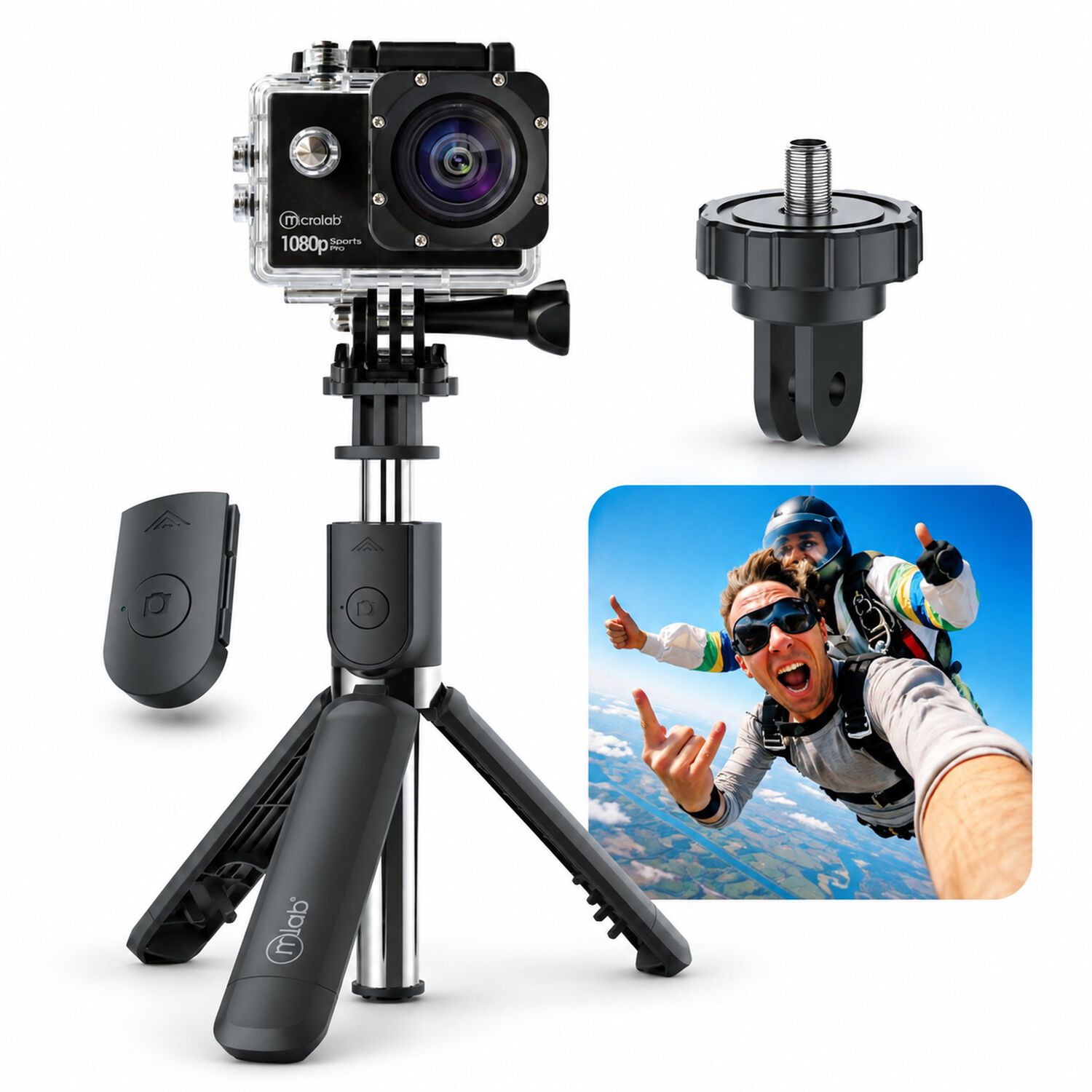 Soporte Kit Selfie Tripode Bluetooth (4en1) Multiprop&oacute;sito image number 7.0
