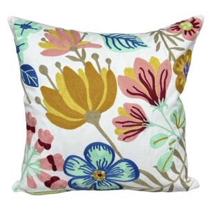 Funda Bordada Para Cojin 45x45cm Cierre Oculto Algodon