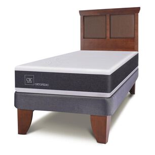 Cama Europea Cic New Ortopedic / 1.5 Plazas / Base Normal + Respaldo