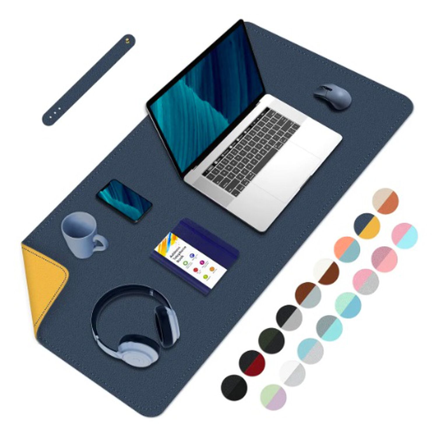 Alfombrilla Mousepad Reversible Azul image number 3.0