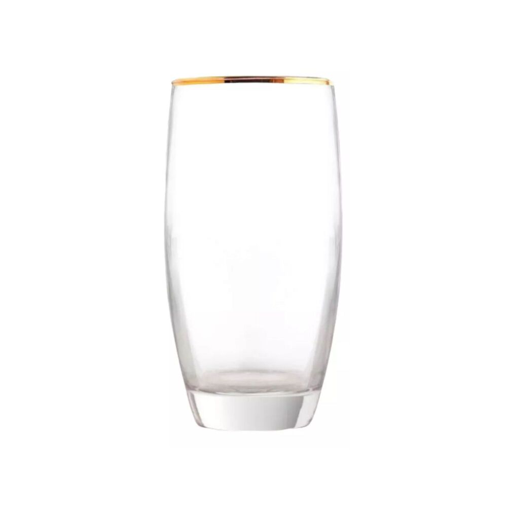 Set 6 Vasos Agua Bebida Cóctel Vidrio 460 Ml Transparente image number 1.0