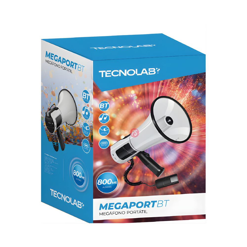 Megafono Portatil 50w Bluetooth 5.0 Usb-c Largo Alcance - Ps image number 2.0