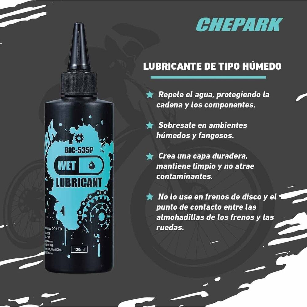 Lubricante De Tipo H&uacute;medo Para Cadena De Bicicleta image number 3.0