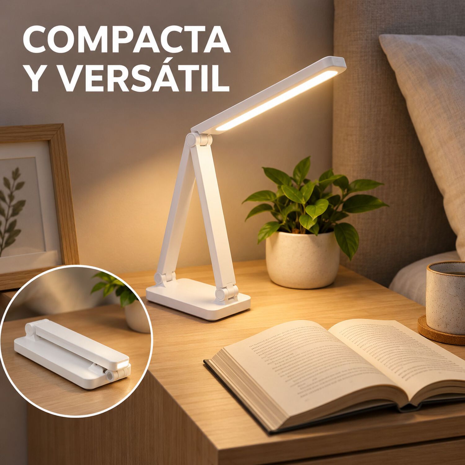 L&aacute;mpara Led De Escritorio Plegable Recargable Usb image number 6.0