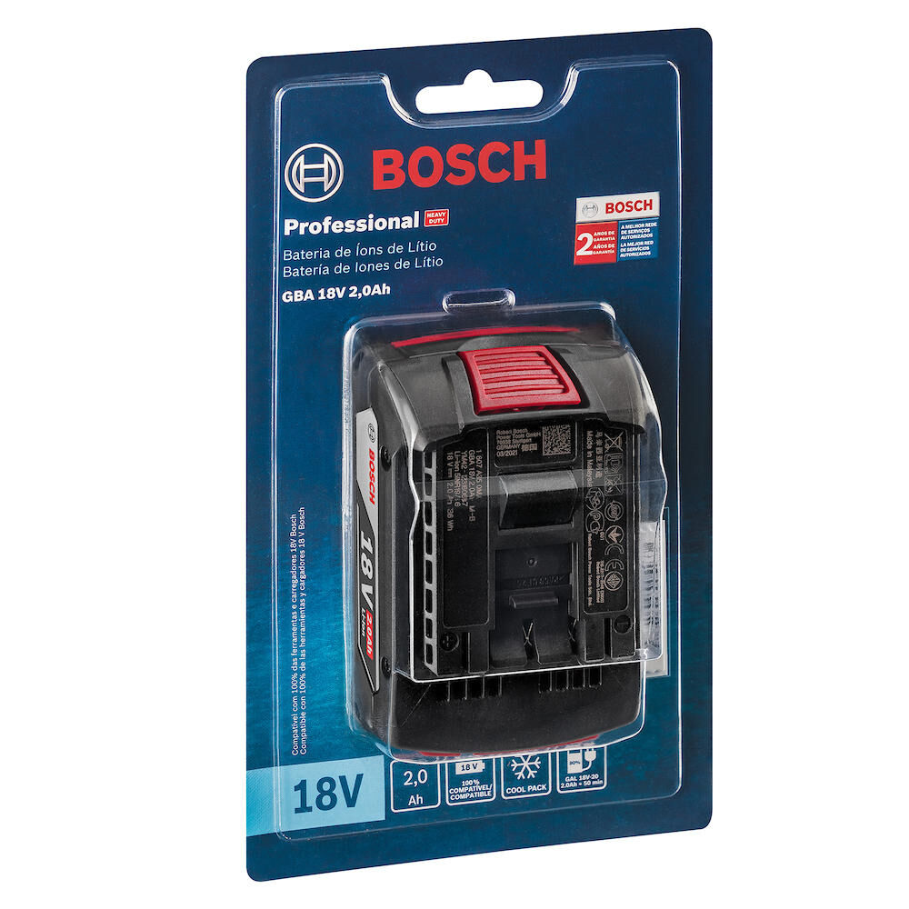 Bater&iacute;a De Iones De Litio Gba 18v 2,0 Ah - Bosch image number 0.0