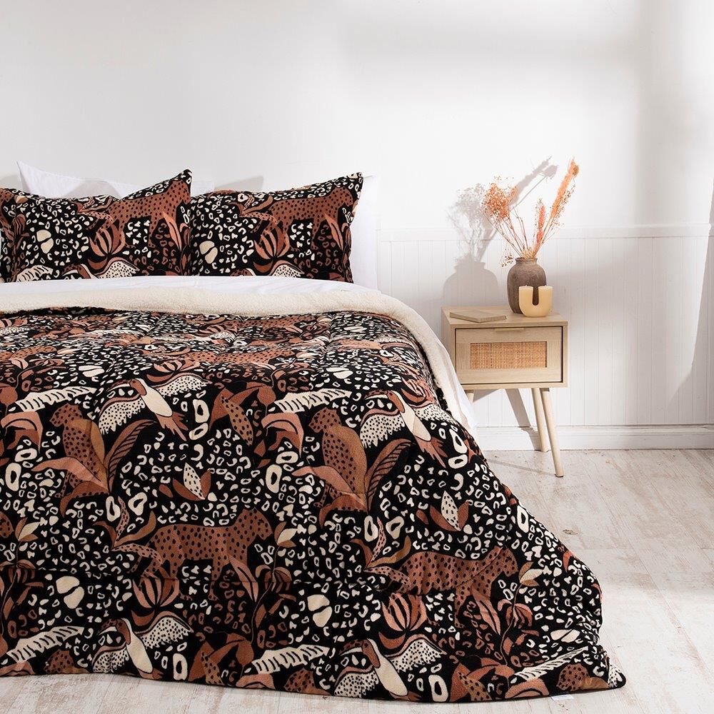 Plumon Coral Print Sherpa 2 Plazas Selva image number 0.0