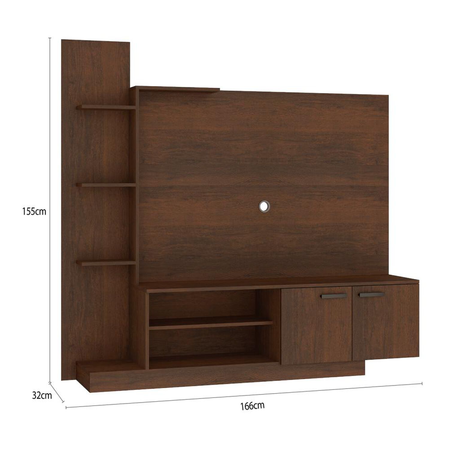 Rack Vekkahome Home Tv Reina Rustic / 2 Puertas image number 1.0