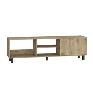 Rack Tv 65" 1 Puerta 47,5x160x35 Cm Caf&eacute; Claro