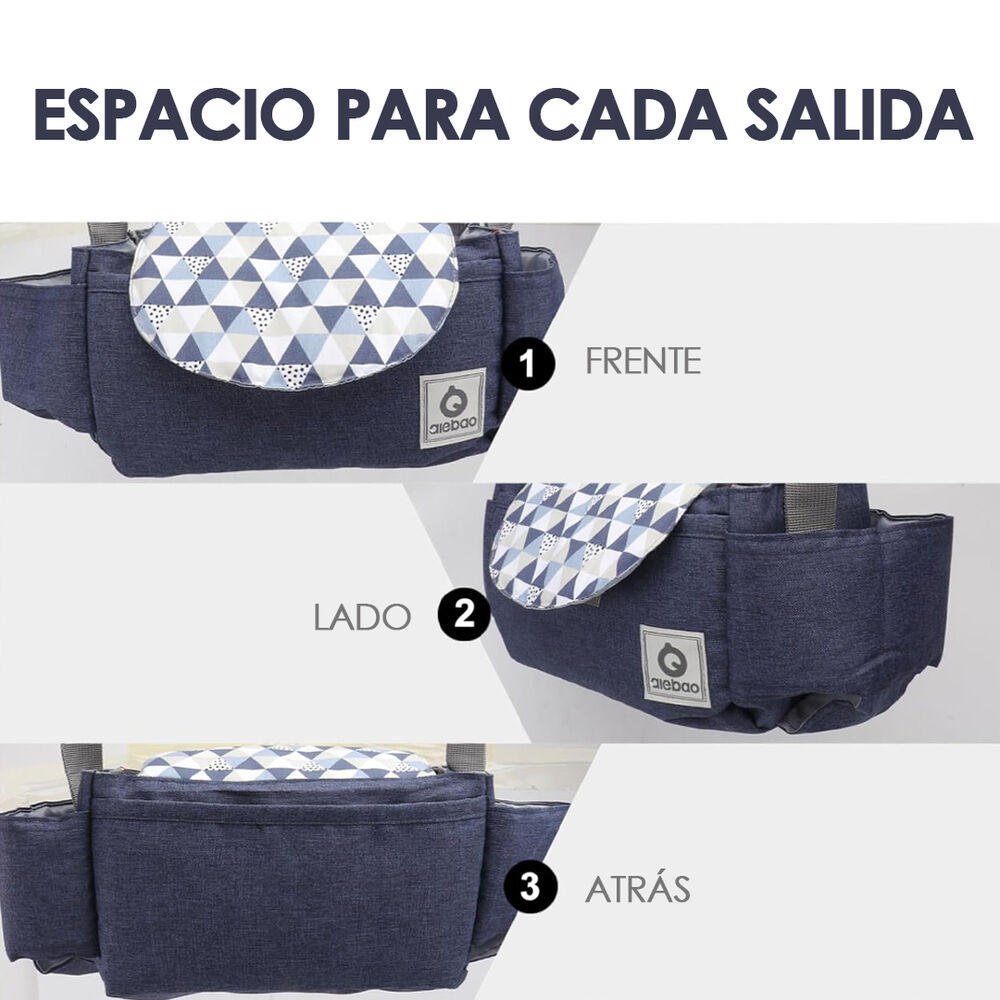 Bolso Maternal Colgante Para Coche De Bebé Azul - Babymine image number 5.0