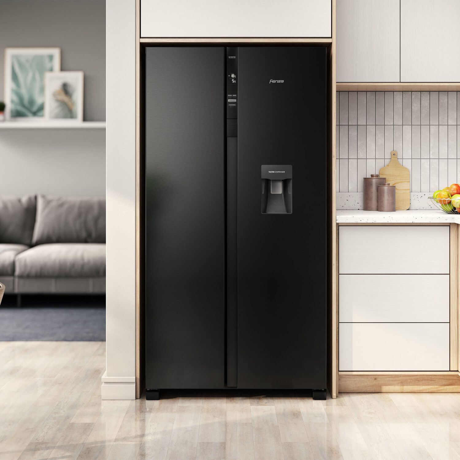 Refrigerador Fensa 436l No Frost Side By Side Sfx440b Negro image number 6.0