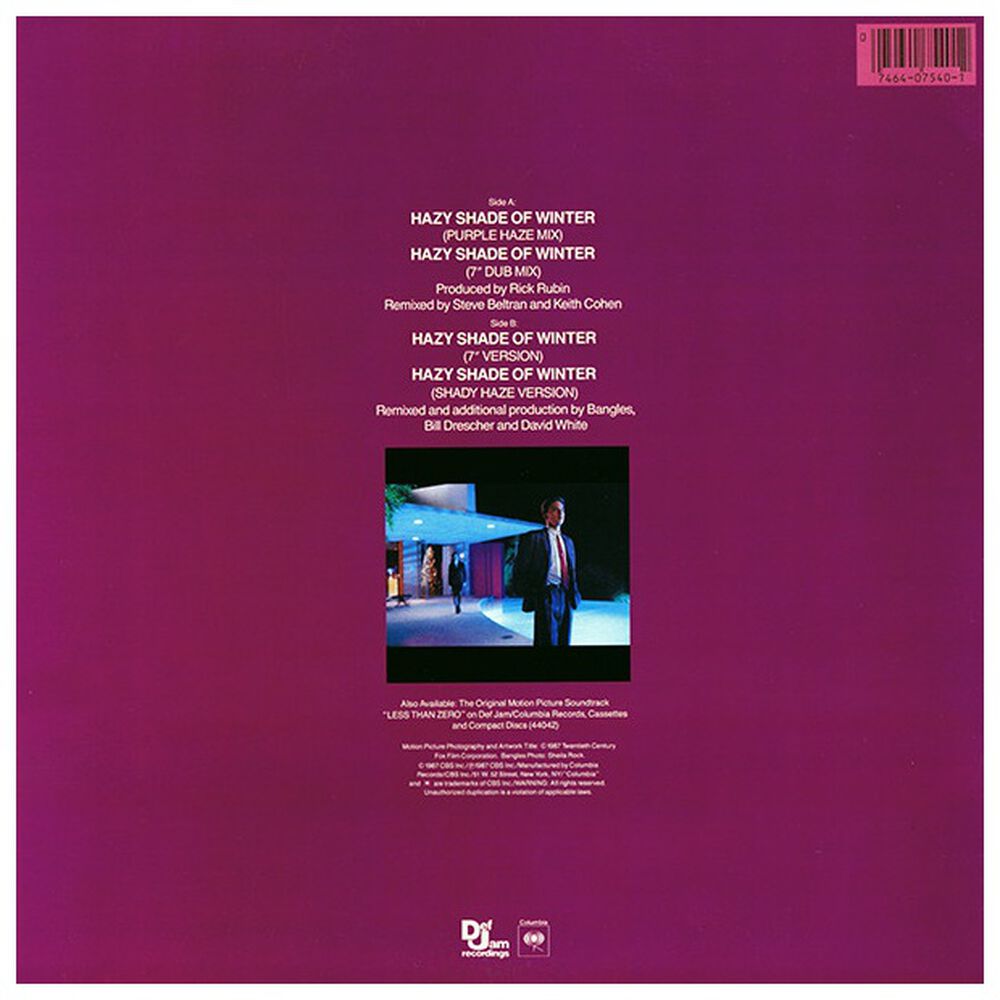 Bangles - Hazy Shade Of Winter| 12" Maxi Single Usado image number 1.0