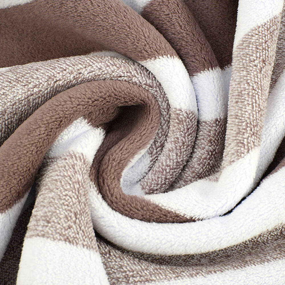 Set De 8 Toallas Rayadas Ultra Absorbentes Estilo Spa Marron image number 3.0