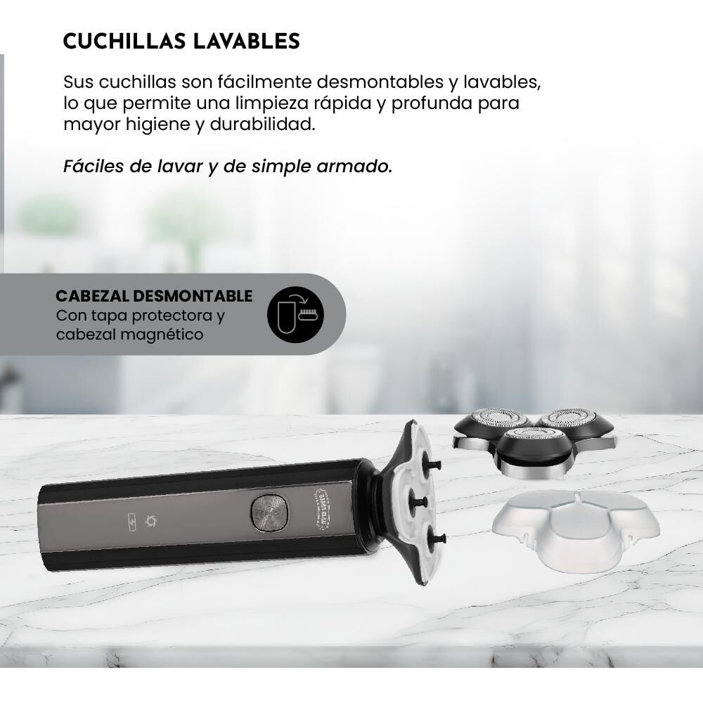 Máquina De Afeitar Siegen SG-7215 2 en 1 Uso Húmedo/Seco y Carga Rápida image number 4.0