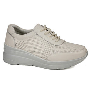 Zapatilla Cuero Garazi Beige