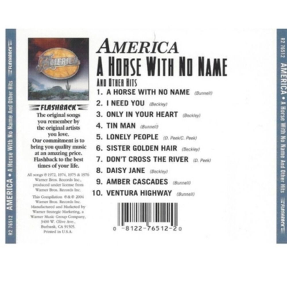 America - A Horse With No Name Other Hits | Cd image number 1.0