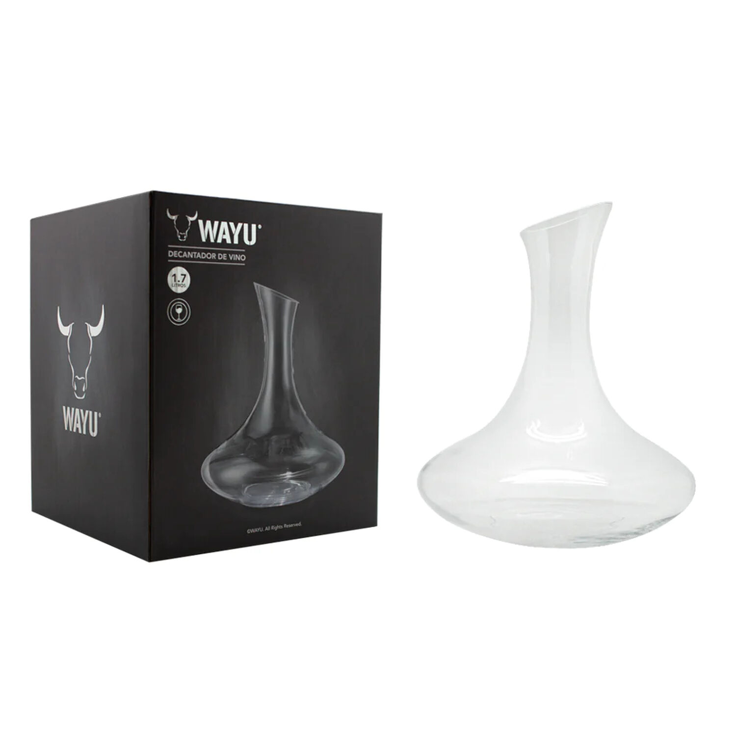 Decantador Aireador Vino 1,7 Litros Wayu Cristal Premium image number 1.0