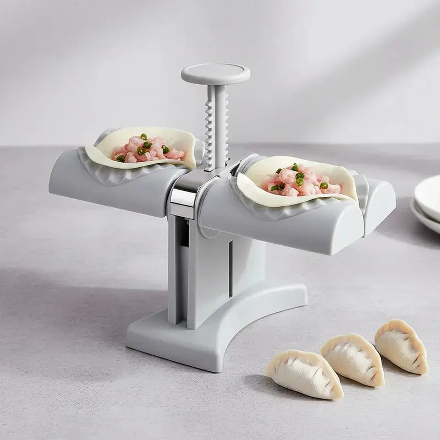 Prensa Para Empanadas Molde Empanada Cocktail Maquina Manual Color Gris image number 6.0
