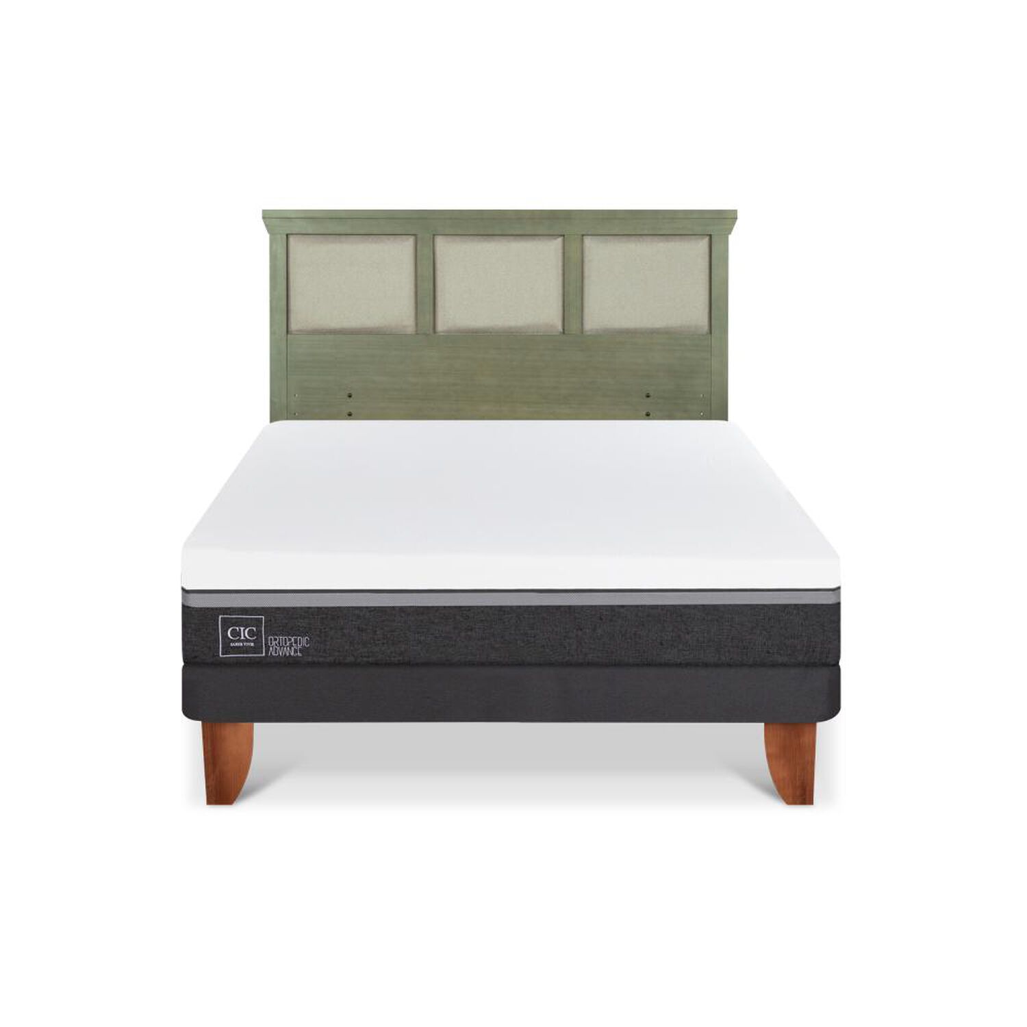 Cama Europea Cic Ortopedic Advance / 2 Plazas / Base Normal + Respaldo image number 0.0