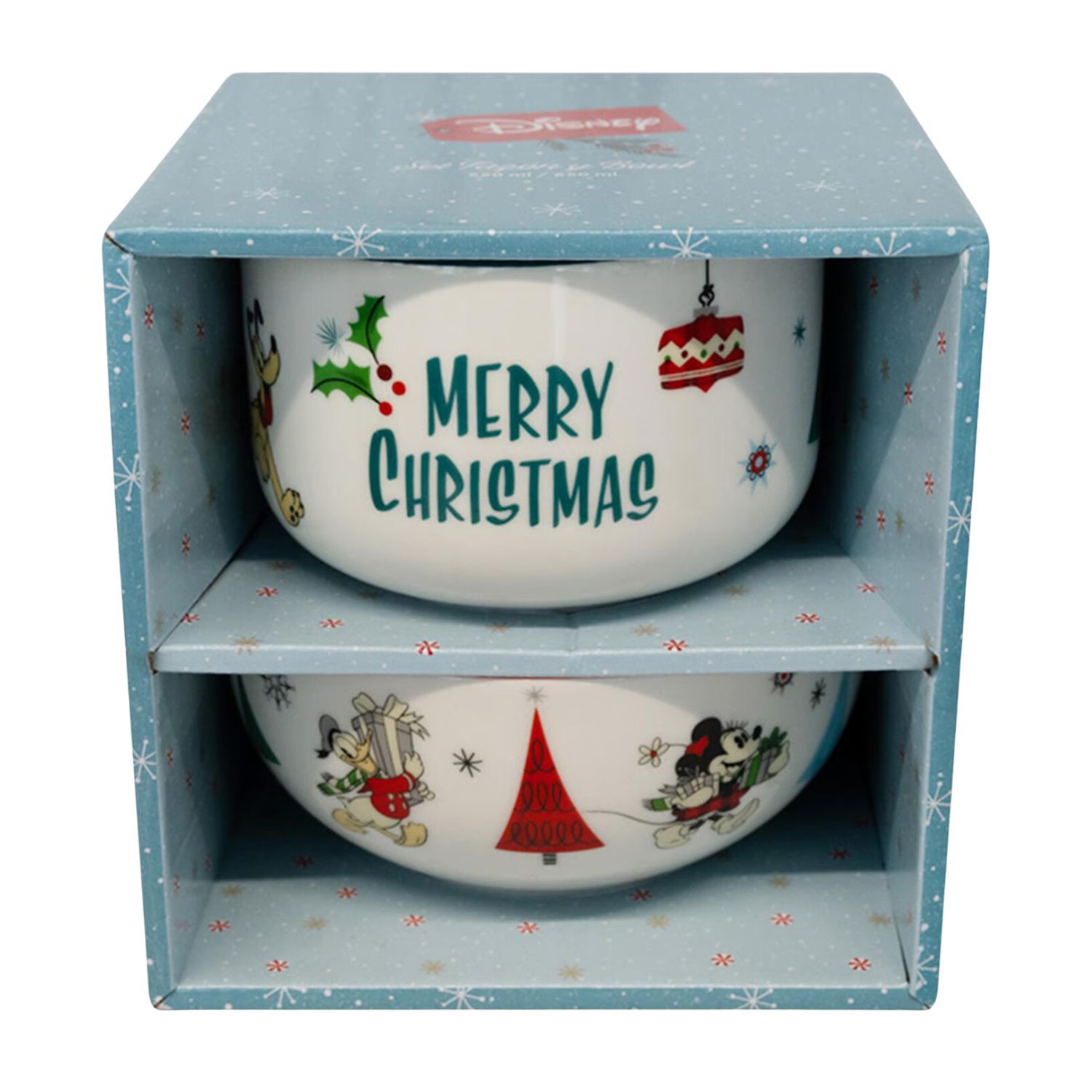 Set Tazon Bowl Dise&ntilde;o Navidad Ratones Trineo Perro Dibujos Animados image number 1.0