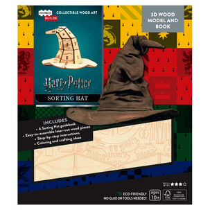 Harry Potter Sorting Hat Libro Y Modelo Para Armar 3d-madera