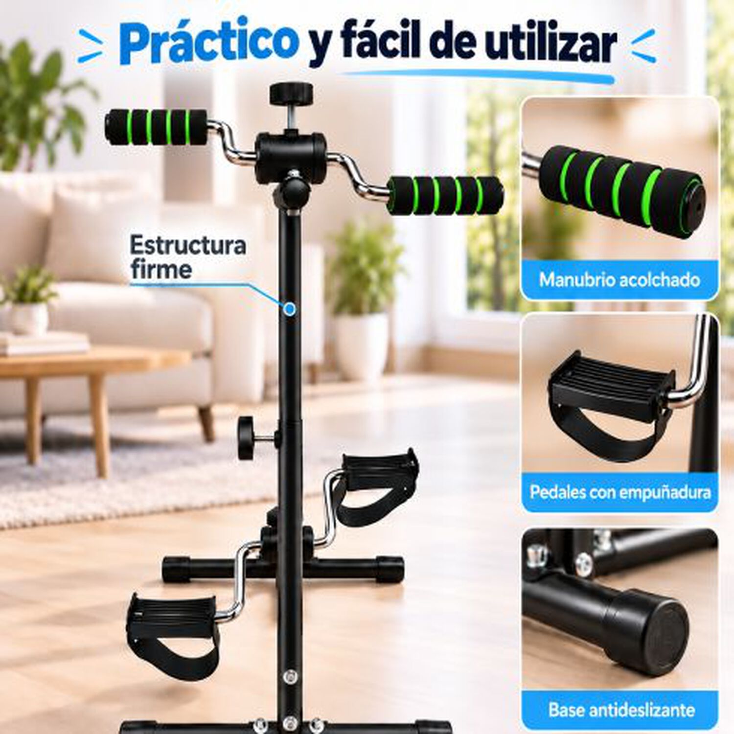 Pedalera Doble Ejercitador Oneder 908 De Brazos Y Piernas Manos Y Pies Para Rehabilitaci&oacute;n image number 3.0