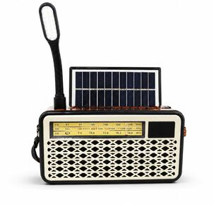 Radio Retro Solar Bluetooth Fm Am Usb Linterna Colores - Ps