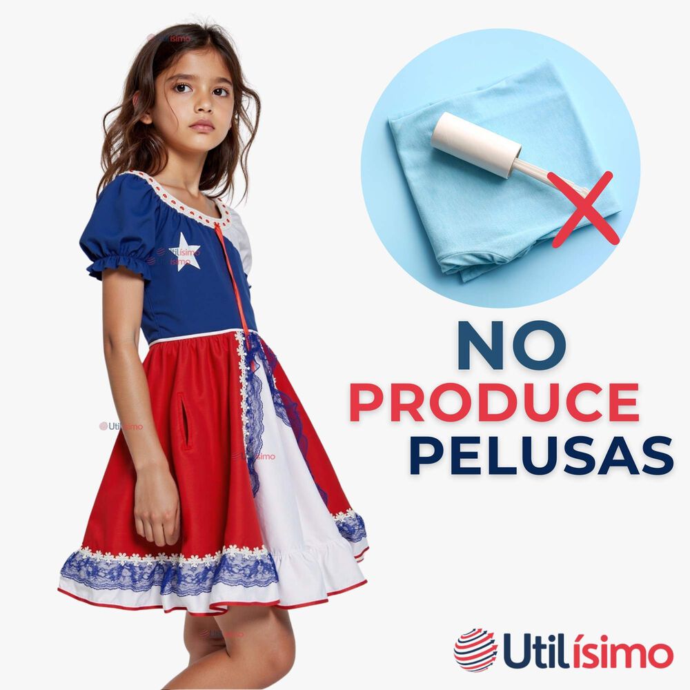 Vestido Huasa Niña Bandera Chilena Fiestas Patrias image number 8.0