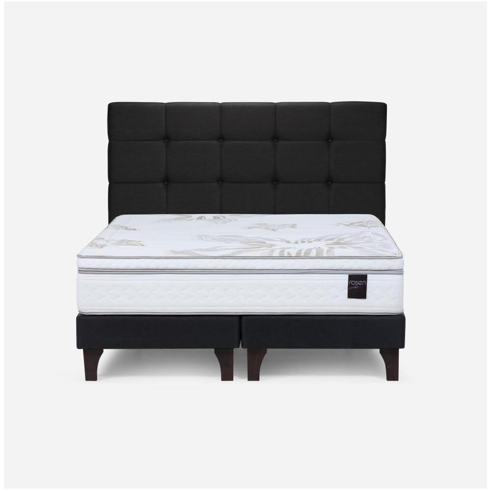 Cama Europea Rosen Art 4 / 2 Plazas / Base Dividida + Respaldo image number 0.0