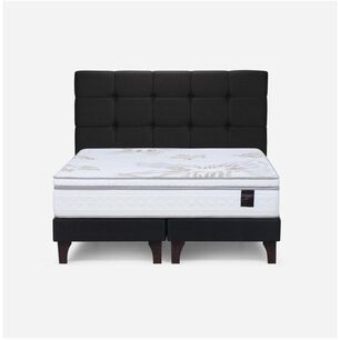 Cama Europea Rosen Art 4 / 2 Plazas / Base Dividida + Respaldo