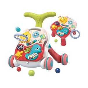 Caminador Andador Didactico Bebe Musical 3 En 1 Mesa Actividades Rosa