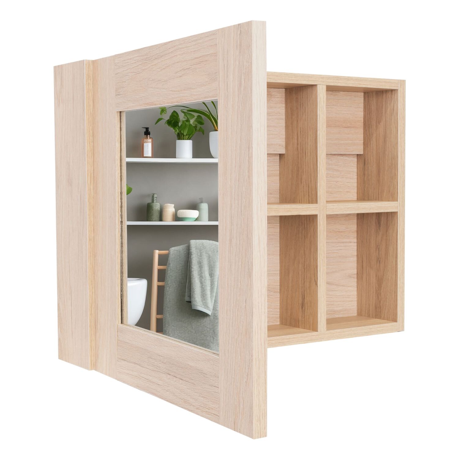 Botiquin 1 Puerta 40x55x12.1 Cm Caf&eacute; Claro image number 5.0