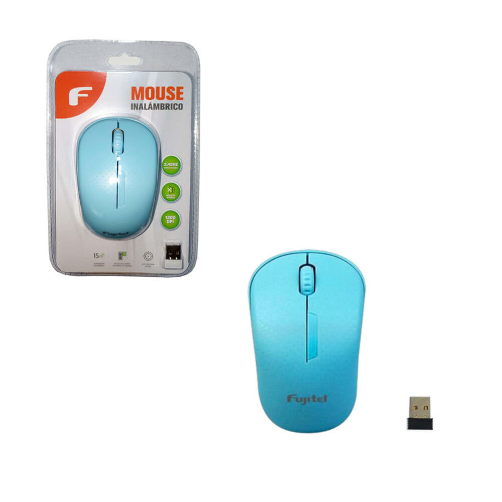 Mouse Inalámbrico Fujitel Celeste 3 Botones Dpi 1200 Fx image number 2.0