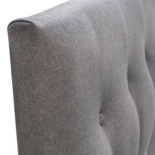 Respaldo Sevilla Con Patas Tela 1,5 Plazas Gris Oscuro