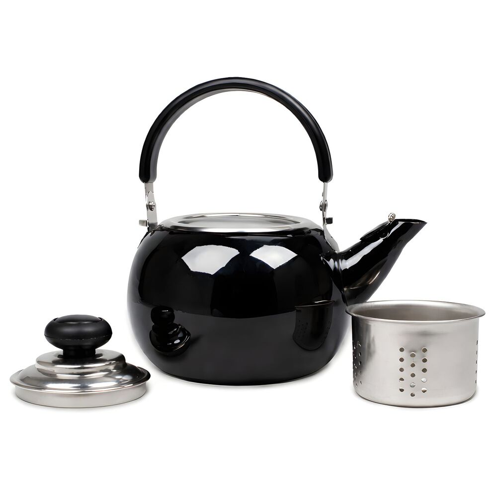 Tetera De Acero Inoxidable 800ml Color Negro - Ps image number 0.0